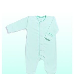 Magnetic baby footie - fresh mint